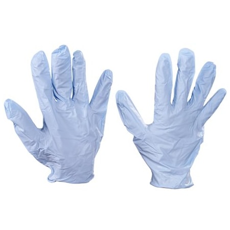 Bsc Preferred 7500, Disposable Gloves, 4 mil Palm, Nitrile, Powder-Free, M, 100 PK, Blue BUY00441317